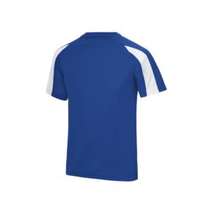 T-shirt de sport enfant contrasté polyester 140 g/m² — Just Cool JC003J - Royal Blue/Arctic White