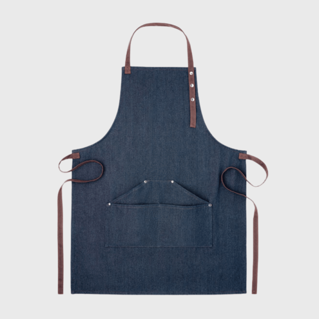 Tablier denim 240 g/m² à bretelles contrastées — Denipur