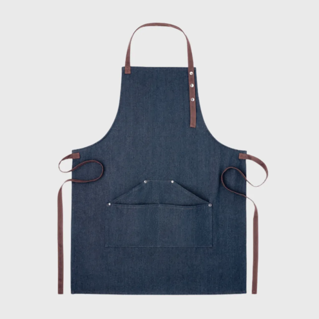 Tablier denim 240 g/m² à bretelles contrastées — Denipur