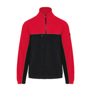 Veste micropolaire bicolore 280 g/m² — WK. DESIGNED TO WORK WK904 - Black / Red