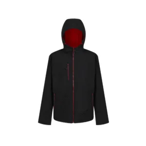 Softshell 2 couches à capuche recyclé 270 g/m² — Regatta RGA705 - Black / Classic Red