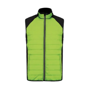 Gilet sport sans manches bi-matière unisexe — Proact PA235 - Lime / Black