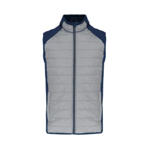 Gilet sport sans manches bi-matière unisexe — Proact PA235 - Marl Grey / Sporty Navy