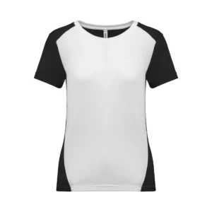 T-shirt de sport bicolore femme polyester recyclé 130 g/m² — Proact PA4015 - White/Black